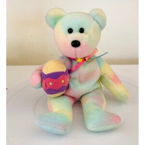 Vintage Ty Beanie Baby Easter Bear Kids Toys Eggs 2006 Bear Holding Easter Egg